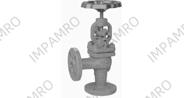 ANGLE VALVE DIN CARBON STEEL, FLANGED PN25/40 #418 300MM