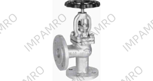 ANGLE VALVE NODULAR CAST IRON, DIN FLANGED PN10/16 #264 25MM