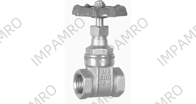 GATE VALVE DIN BRASS SCREWED, 20BAR #290AA 3/8"