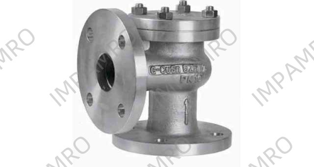 CHECK VALVE DIN BRONZE FLANGED, LIFT PN10/16 ANGLE #497 125MM