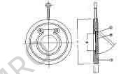 VALVE CHECK SWING BRONZE DIN, WAFER SHORT PN16 #4022 150MM