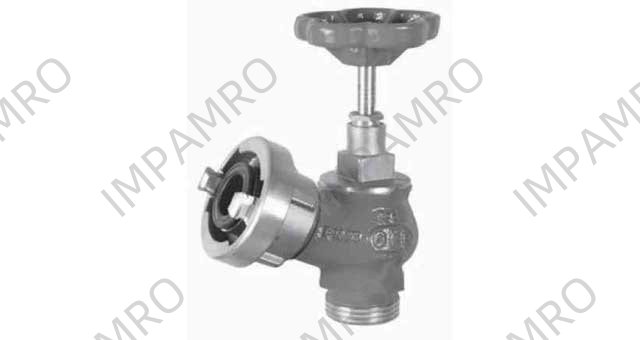 FIRE/DECKWASH VALVE DIN 30DEG., ANGLE COPPER ALLOY #905 3"