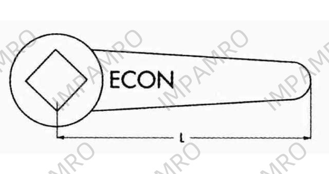 COCK WRENCH DIN MALLEABLE IRON, 46MM