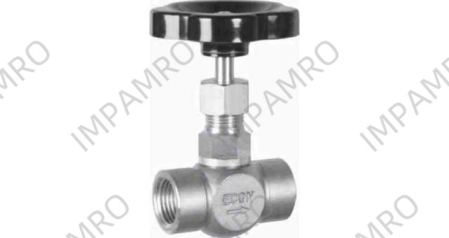 NEEDLE VALVE DIN BRASS SCREWED, #718 1/2"