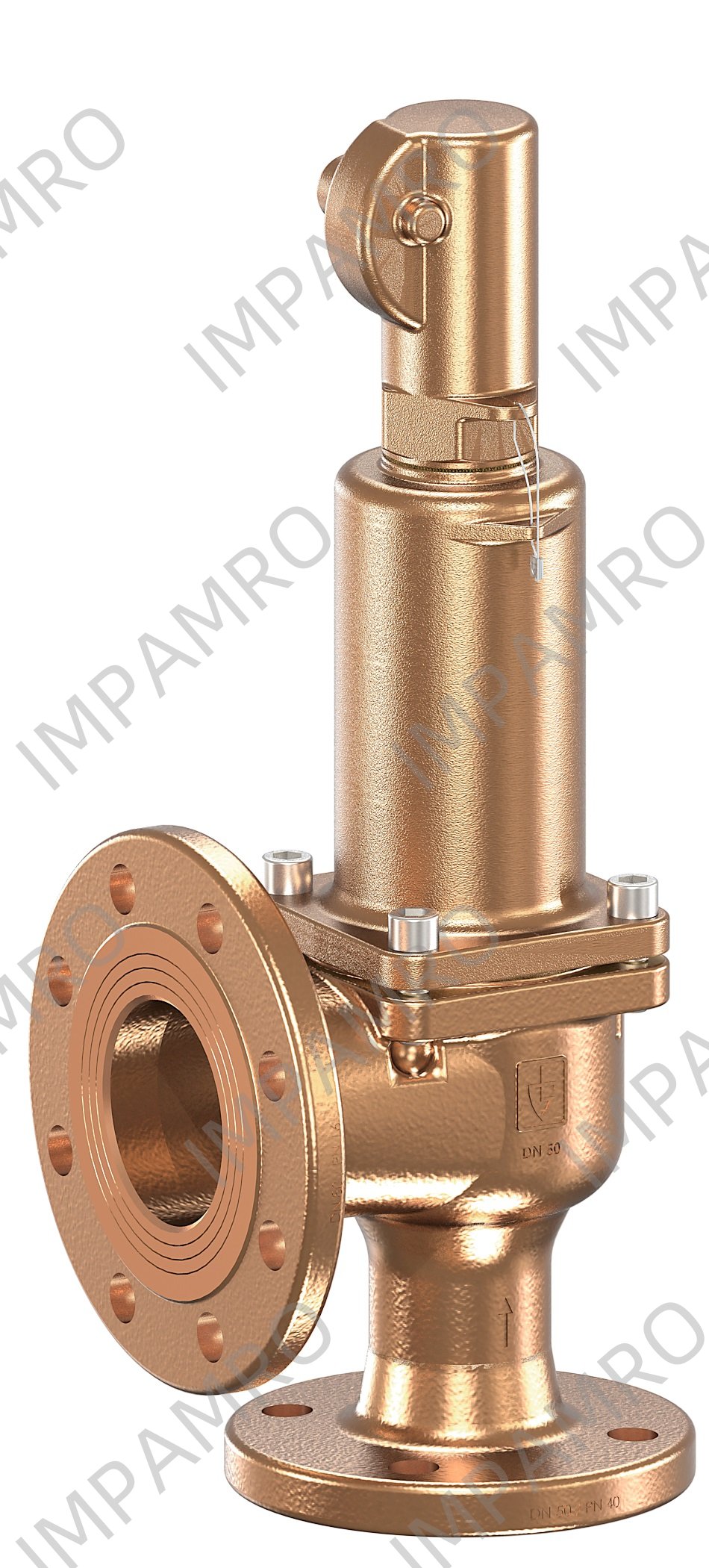 VALVE SAFETY GUNMETAL #852BGFO, W/BELLOW G/T W/O LFT PN40 DN50
