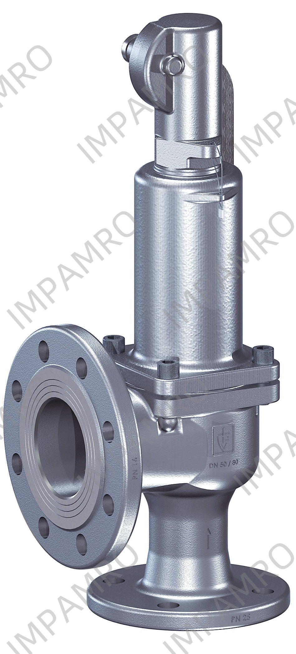 VALVE SAFETY S.STEEL #452TGFL, DIN GASTIGHT W/LEVER DN40 PN40