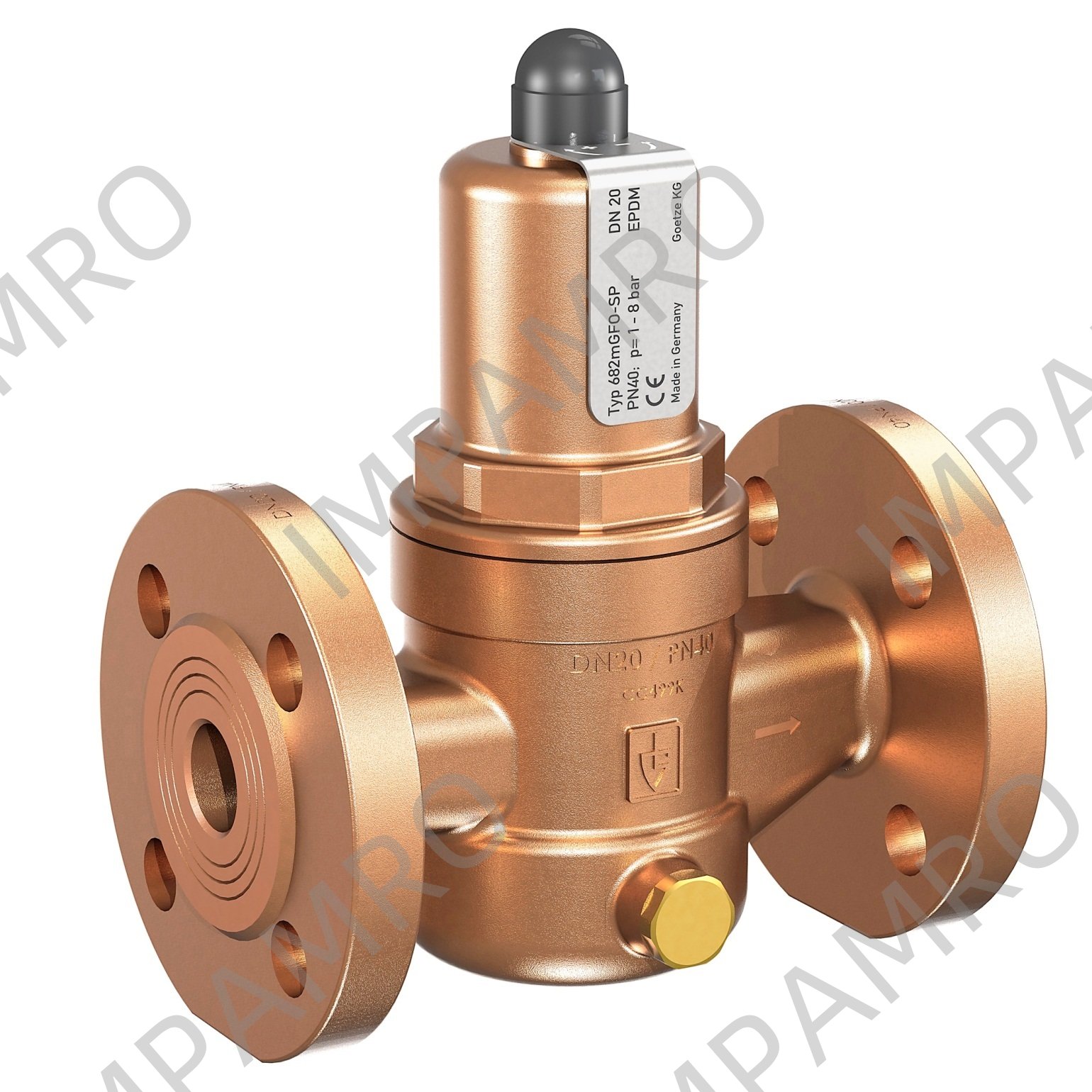 VALVE PRESS. REDUCE W/FLANGE, PN40 GUNMETAL #682MGFO-HP DN40