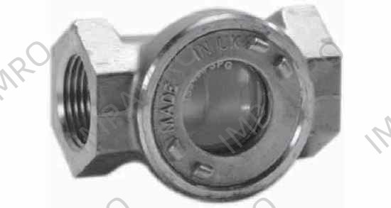 SIGHT GLASS DIN BRONZE SCREWED, SINGLE WINDOW #626 3/4"
