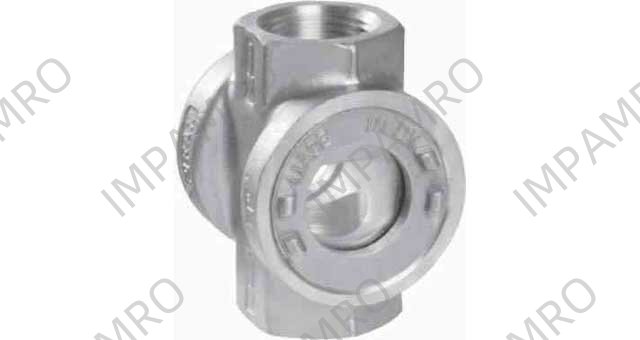 SIGHT GLASS DIN BRONZE THREAD, DOUBLE WINDOW #628 1-1/4"