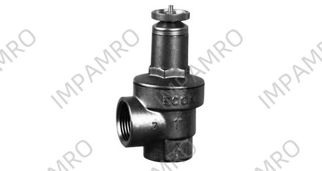 SAFETY VALVE DIN BRASS SCREWED, W/DIAPHRAGM #527 1/2"