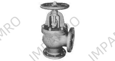 ANGLE VALVE CAST-IRON FLANGED, F7306 5KG-80MM
