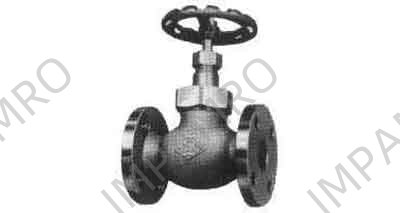 GLOBE VALVE BRONZE FLANGED-END, UNION BONNET F7346 5KG-25MM