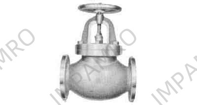 GLOBE VALVE SCREW DOWN CHECK, C-IRON FLANGED F7353 5KG-125MM