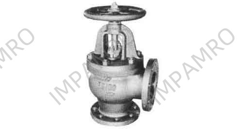 ANGLE VALVE SCREW DOWN CHECK, C-IRON FLANGED F7354 5KG-125MM