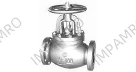 GLOBE VALVE SCREW DOWN CHECK, C-IRON FLANGED F7375 10K-125MM