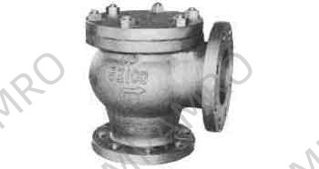 ANGLE VALVE LIFT CHECK C-IRON, FLANGED F7359 5KG-100MM