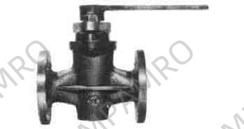 COCK 2-WAY BRONZE FLANGED, F7381 5KG-50MM