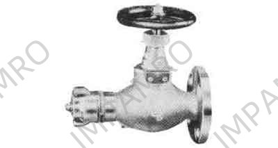 GLOBE HOSE VALVE BRONZE, FLANGE&SCREW F7334 10KG-25MM