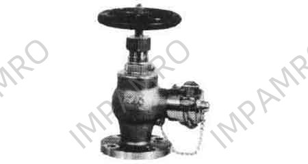 ANGLE HOSE VALVE BRONZE, FLANGE&SCREW F7334 5KG-15MM