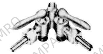 AIR COCK 2-WAY W/LEVER HANDLE, BRONZE MALE&HOSE END PT3/8