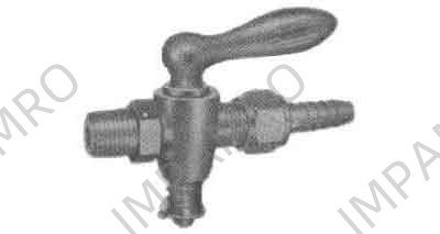 AIR COCK WITH LEVER HANDLE, BRONZE MALE&HOSE-END PT1/4
