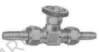 NEEDLE VALVE STRAIGHT BRASS, BOTH HOSE ENDS 9.5X3/8