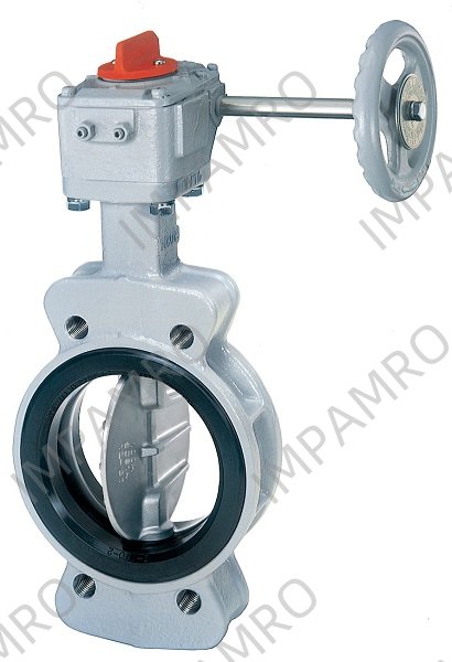 BUTTERFLY VALVE SEMI-LUGGED, W/WORM GEAR 14"