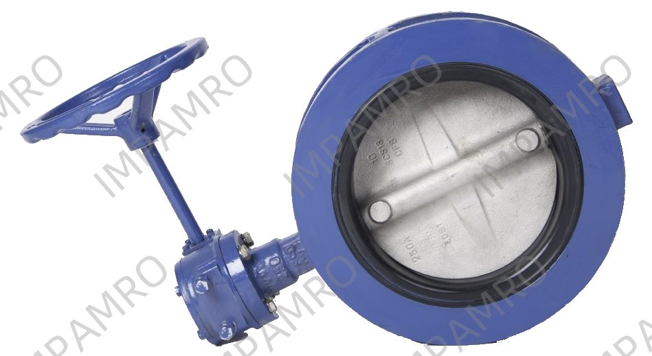 BUTTERFLY VALVE DOUBLE FLANGED, W/GEAR BOX N.CAST IRON 80MM
