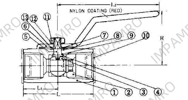 BALL VALVE STAINLESS STEEL, SCREWED-END PT1