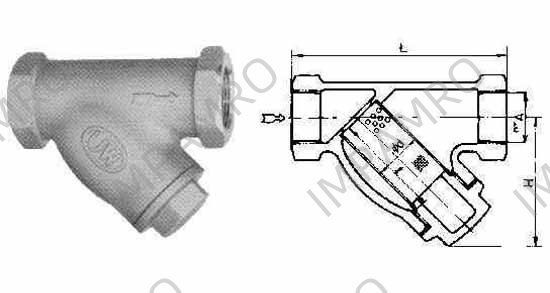 Y-STRAINER BRONZE SCREWED-END, 16KG-50A