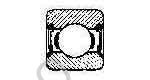 BALL BEARING SINGLE ROW, DEEP GROOVE NO.6214-2RS