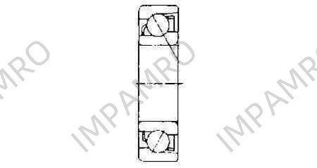 BALL BEARING SINGLE ROW, ANGULAR CONTACT NO.7211