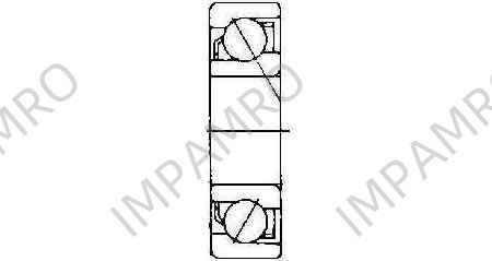 BALL BEARING SINGLE ROW, ANGULAR CONTACT NO.7301