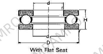 BALL BEARING SINGLE THRUST, WITH FLAT SEAT NO.51317