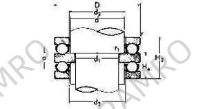 BALL BEARING DOUBLE THRUST, WITH FLAT SEAT NO.52215