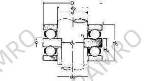 BALL BEARING DOUBLE THRUST, WITH FLAT SEAT NO.52318