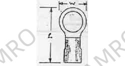 TERMINAL LUG INSULATED EYELET, 2MM2 HOLE DIA 4MM BLUE