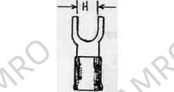 TERMINAL LUG INSULATED SPADE, 2MM2 HOLE DIA 4MM BLUE