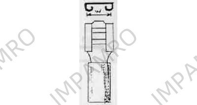 TERMINAL LUG INSULATED, RECEPTACLE 1.25MM2 W:6MM RED