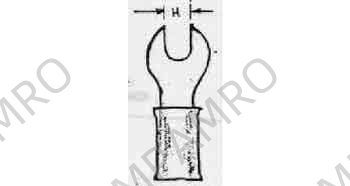 TERMINAL LUG INSULATED SPANNER, HEAD 1.25MM2 HOLE DIA 4MM RED