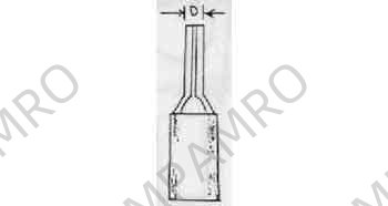 TERMINAL LUG INSULATED, CABLE TIP 1.25MM2 DIA 2MM RED