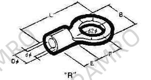 CABLE SHOE CLAMPING TYPE-R, NOMINAL SIZE 8.0-6