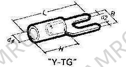 CABLE SHOE CLAMPING TYPE Y-TG, NOMINAL SIZE 5.5-6