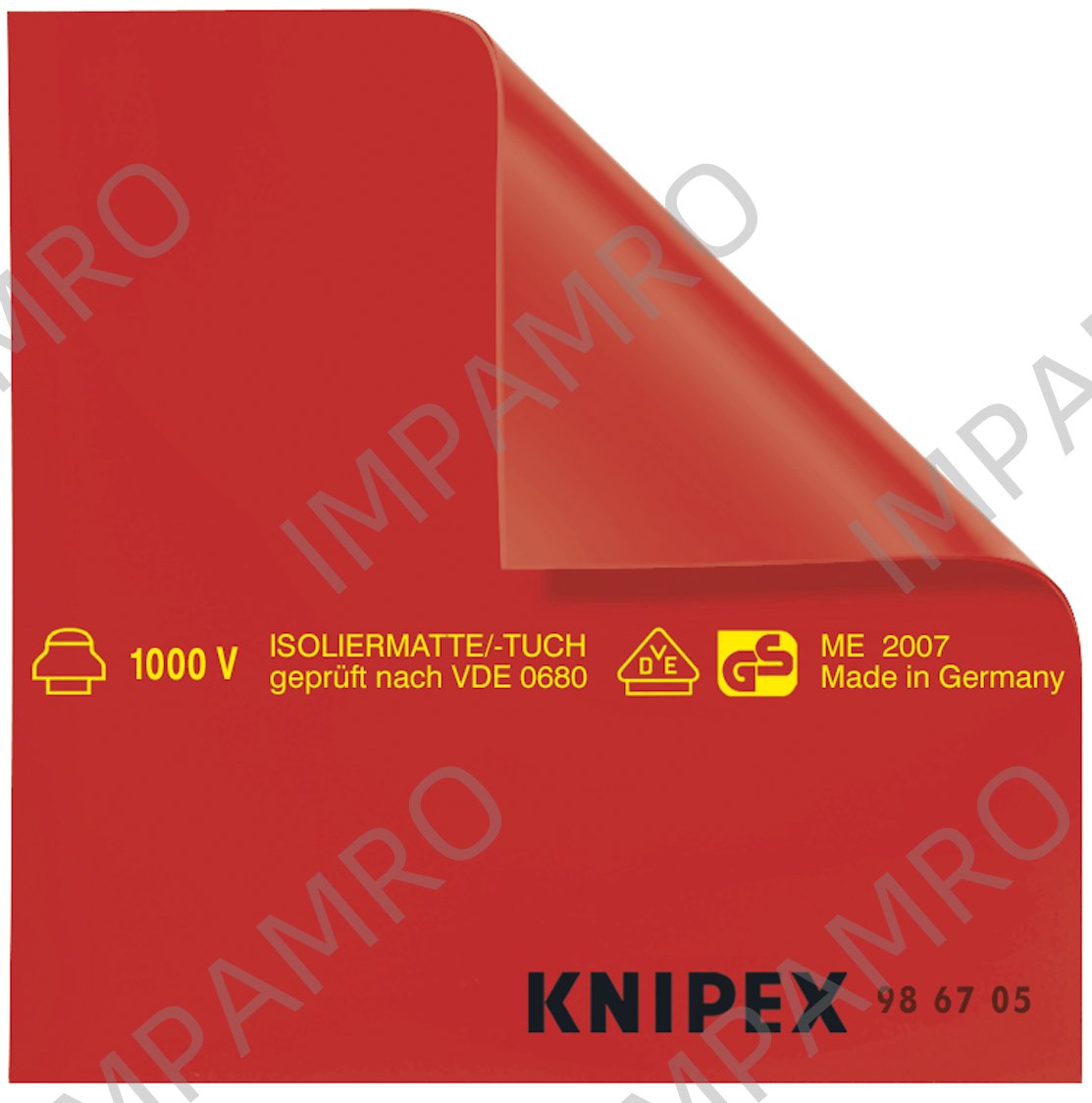 MAT INSULATING FROM RUBBER, 500X500X1MM