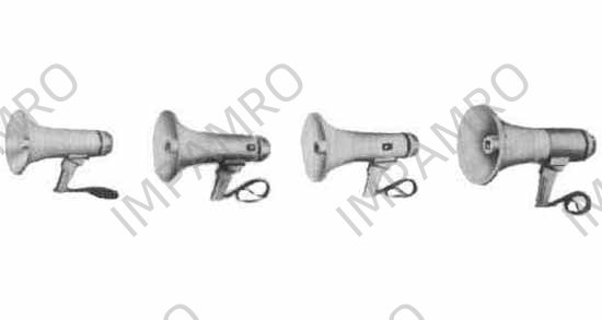 MEGAPHONE TRANSISTER 6W, DIA192XL318MM WITH WHISTLE