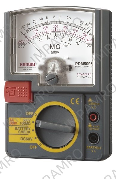 INSULATION TESTER 0-600V, 500V/100MOHM BASIC TYPE