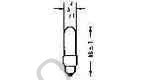 LAMP PILOT MINIATURE S5.5-K, 6V 0.6W 5X18MM