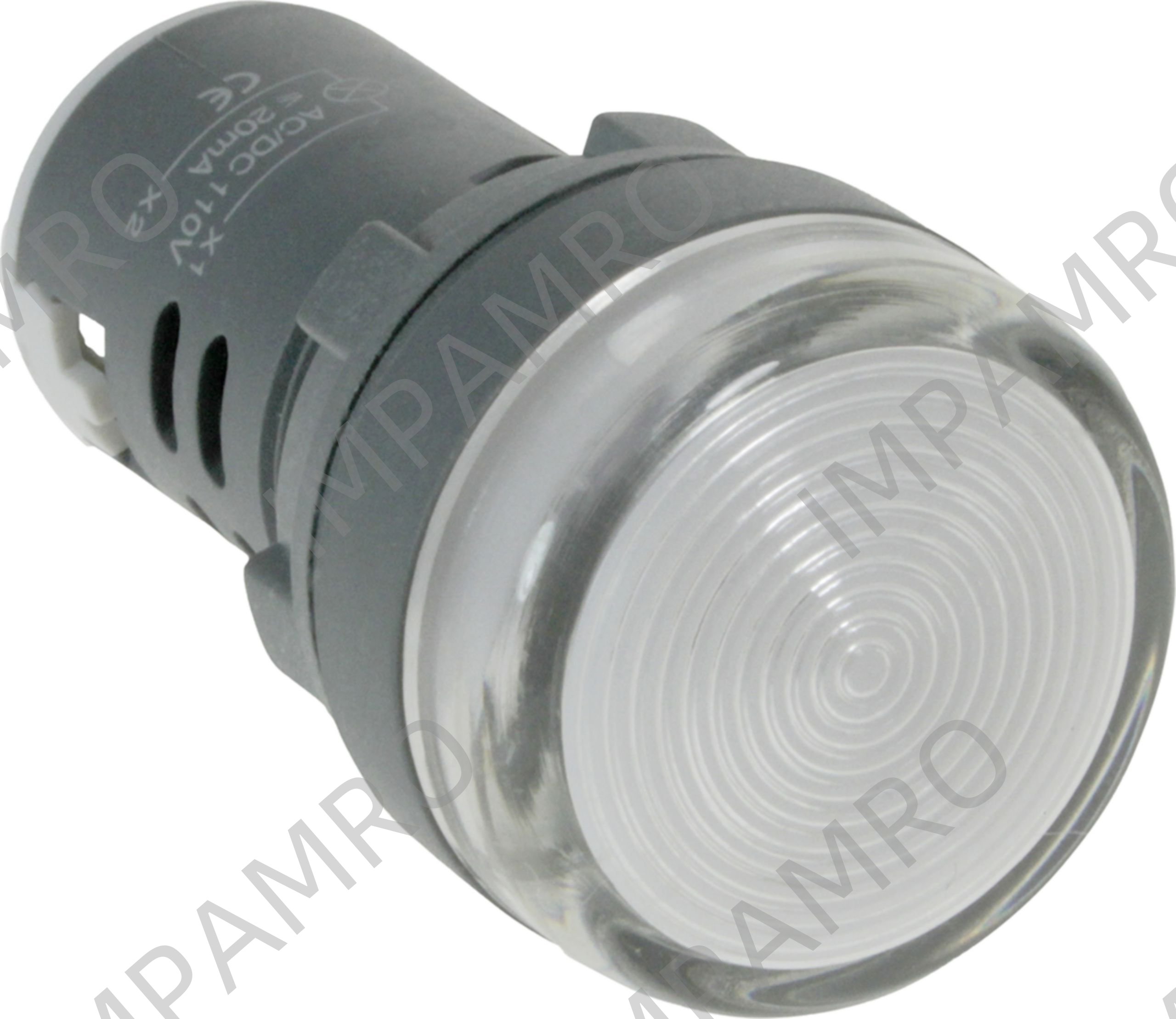 LIGHT PANEL INDICATING LED, 110V AC 20MA FIT:22MM RED