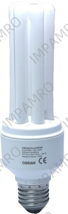 LAMP ENERGY SAVING COMPACT FL, 130VAC 11W E14 T4-2U 40X140MM