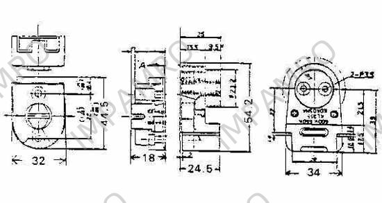 FL-LAMP HOLDER PHENOL RESIN, KOKOSHA KL-238 600V 660W